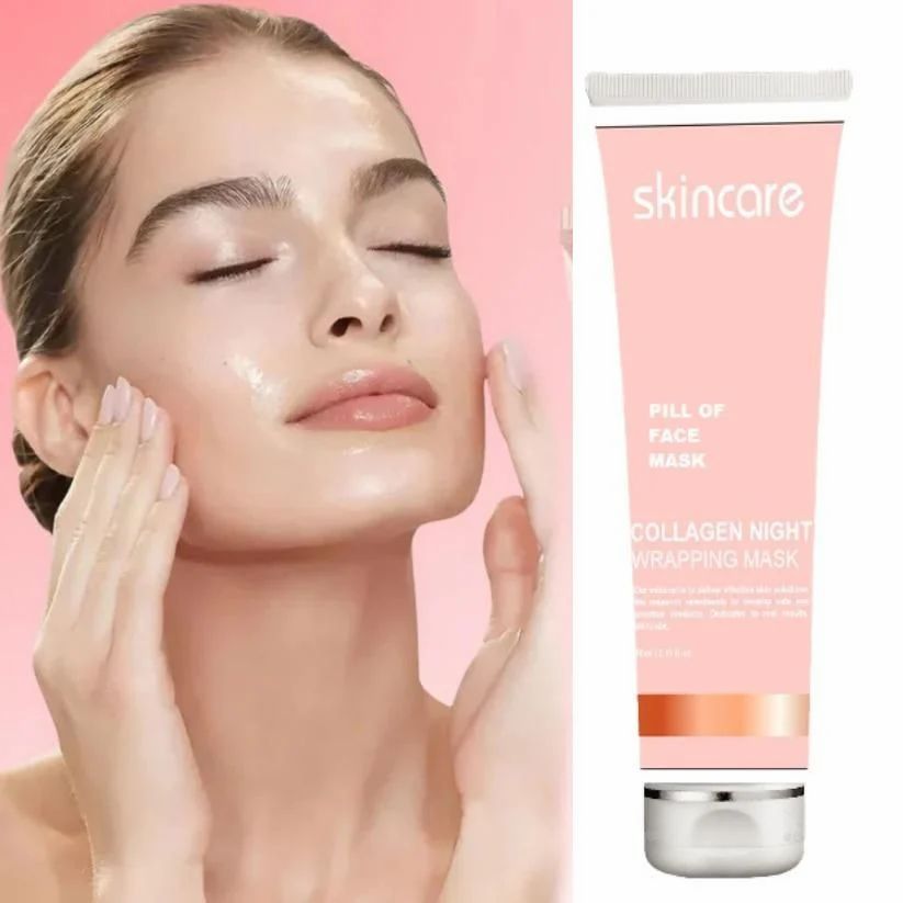 BGOS™ KOREAN COLLAGEN CREAM - NIGHT WRAPPING PEEL OFF MASK (PACK OF 2)