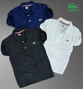 LACOSTE™ NECK T-SHIRT FOR MEN (MULTICOLOR, M) (PACK OF 3)