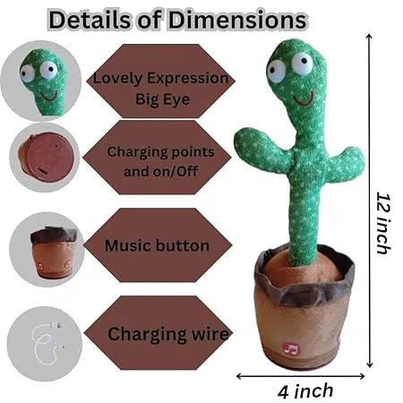 BGOS™ TALKING & DANCING CACTUS THIS TOY TALKS
