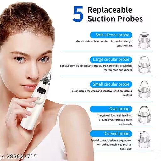 BGOS™ DERMA SUCTION VACUUM SKIN CLEANSER | 4 IN 1 MULTI-FUNCTION BLACKHEAD REMOVER TOOL | REMOVER KIT SKIN CLEANER | PIMPLE REMOVAL TOOL | ANE REMOVAL TOOL