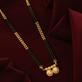 BGOS™ VATTI MANGALSUTRA GOLD WITH BLACK MOTI BEAD