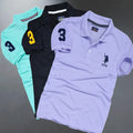 US POLO™ NECK T-SHIRT FOR MEN (MULTICOLOR, M) (PACK OF 3)