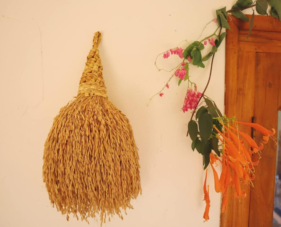 BGOS™ Natural Paddy Bunch Organic|250gms|Gucha|Hanging with Natural Paddy Grains|Decorative Hanging for Home and Pooja Room Decoration|