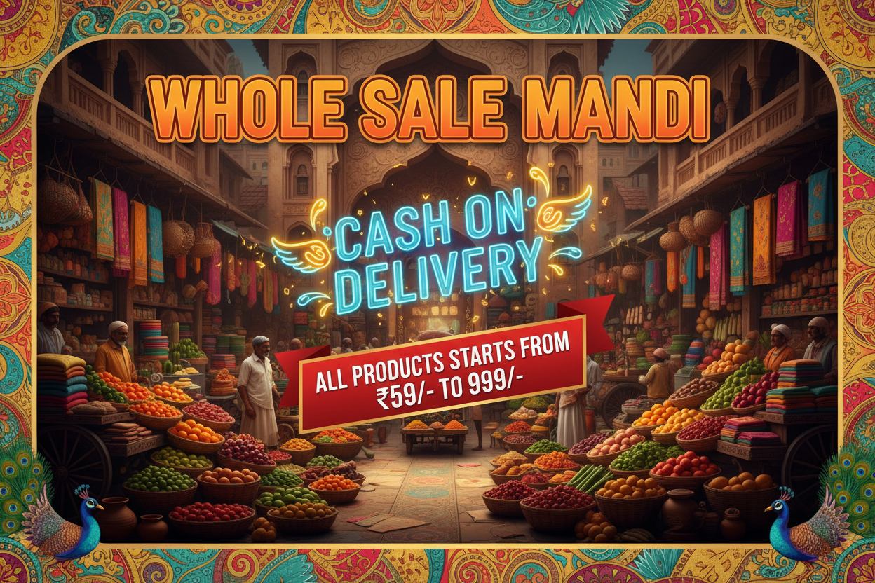 WHOLE SALE MANDI - CASH ON DELIVERY - ALL PRODUCTS STARTS FROM 59/- TO 999/-
